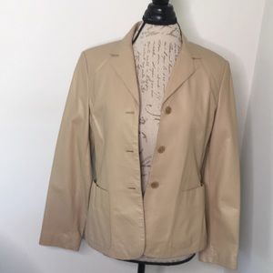 Leather Blazer Authentic Butter leather beige